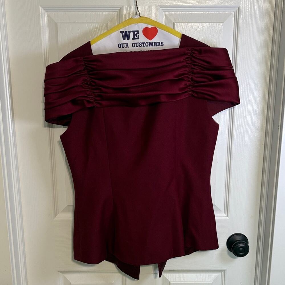 EUC Alex Evenings Deep Red Women's Evening Gown - Vintage - Picture 4 of 11